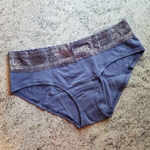 VS Cotton Metallic Lace Trim Hipster